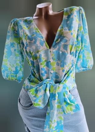Блузка том з рукавами ліхтарик "asos" — фото 2 з 4
