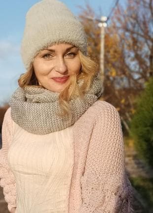 Жіноча шапка на флісі ангора