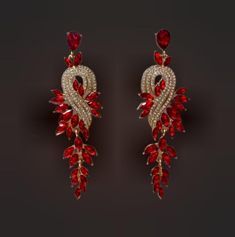 Сережки з позолоти і кришталю