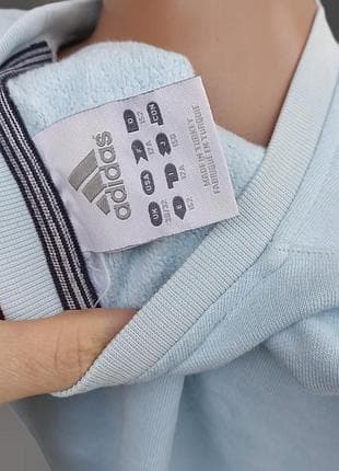 Лонгслів блакитний adidas унісекс з начосом — фото 2 з 6