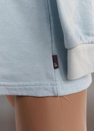 Лонгслів блакитний adidas унісекс з начосом — фото 4 з 6