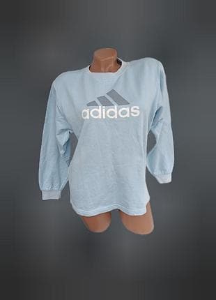 Лонгслів блакитний adidas унісекс з начосом