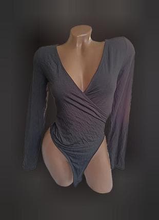 Коричневий бодік жіночий з тканини віскоза — фото 4 з 5